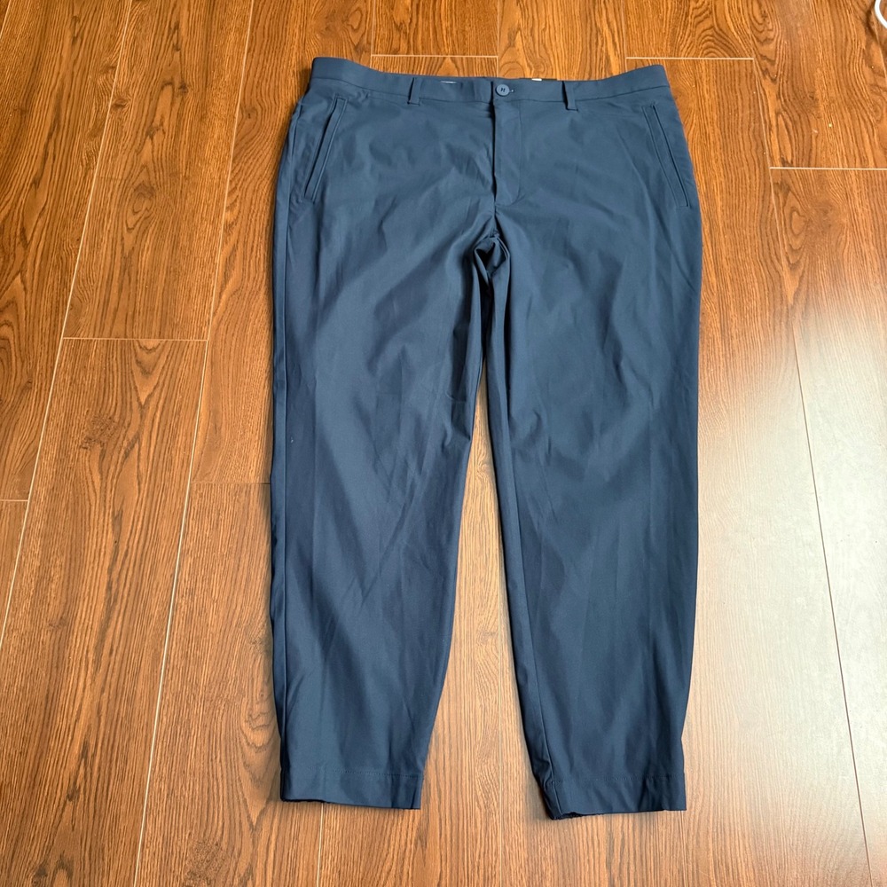 FLX Premium Jogger Mens XL Navy Blue 4-Way Stretch Recycled Polyester Tapered